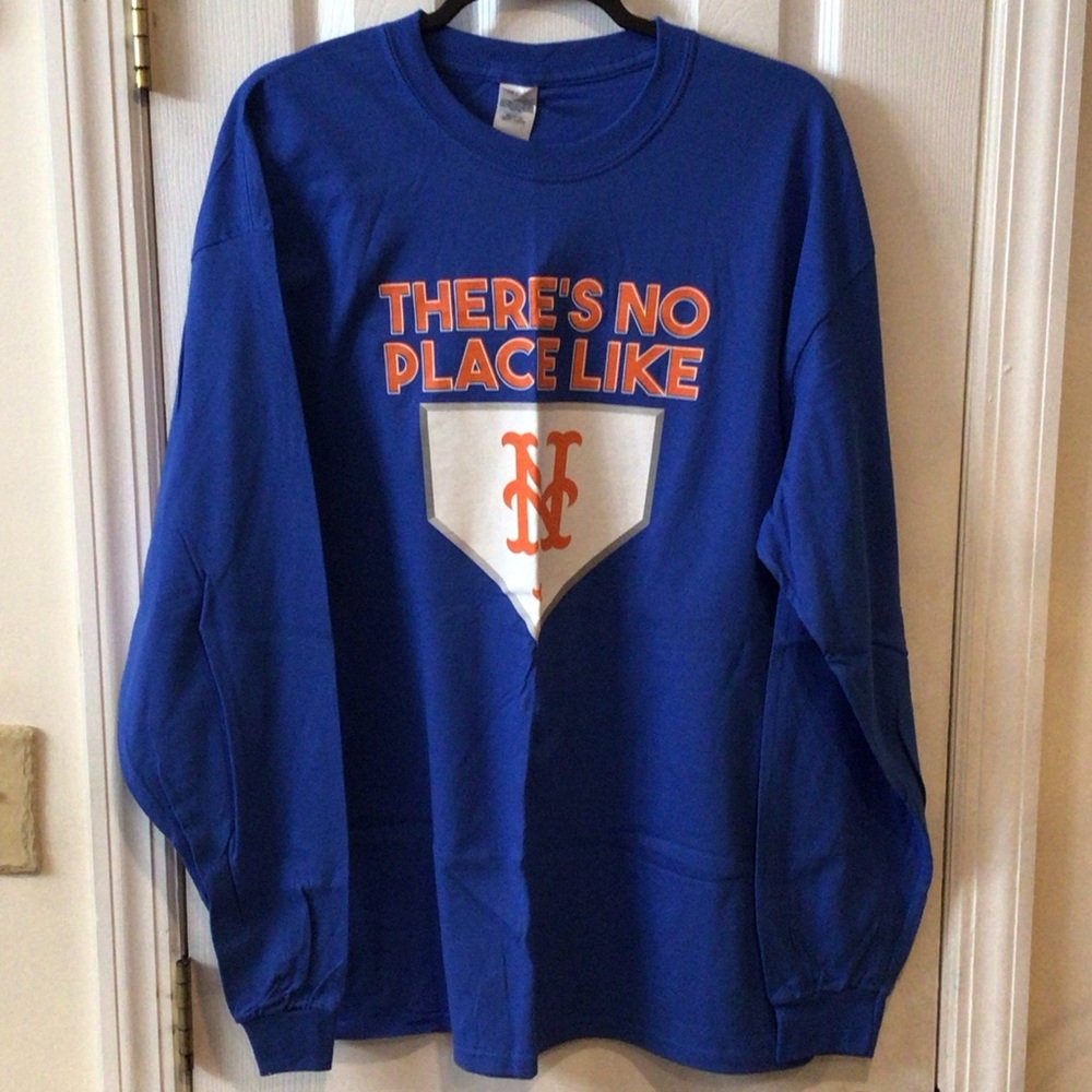 Gildan Heavy Cotton Blue Shirt long sleeve New York Mets